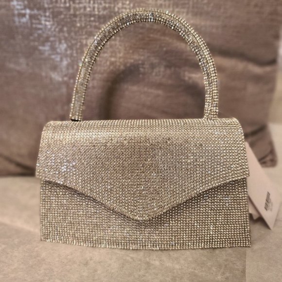 Silver Crystal Mini Purse - Picture 1 of 13